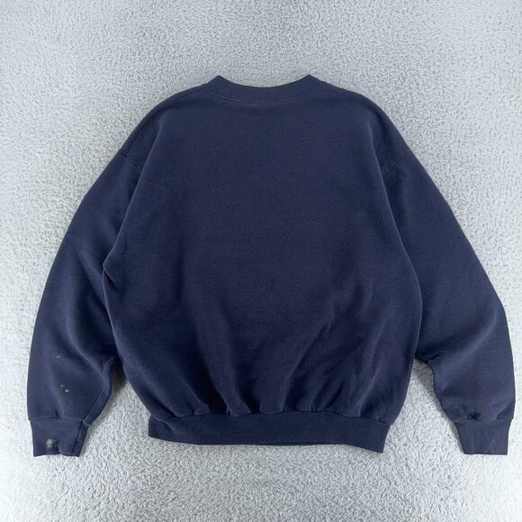 Vintage Lee Sweatshirt Mens L Proud To Be American Eagle Flag USA Crewneck 90s - Picture 3 of 12